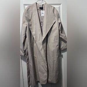 Noize women’s rose large trench coat, brown